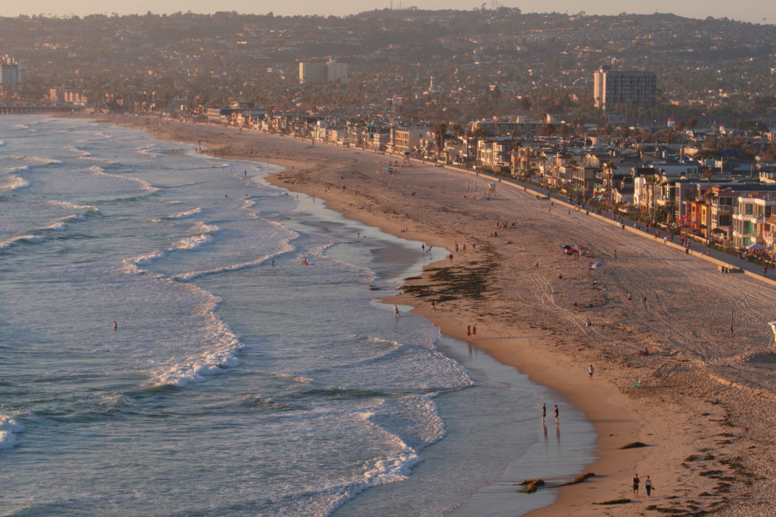 Drone View of Mission Beach, CA